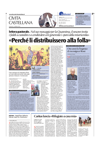 Avvenire - pagina diocesana del 14/02/2016